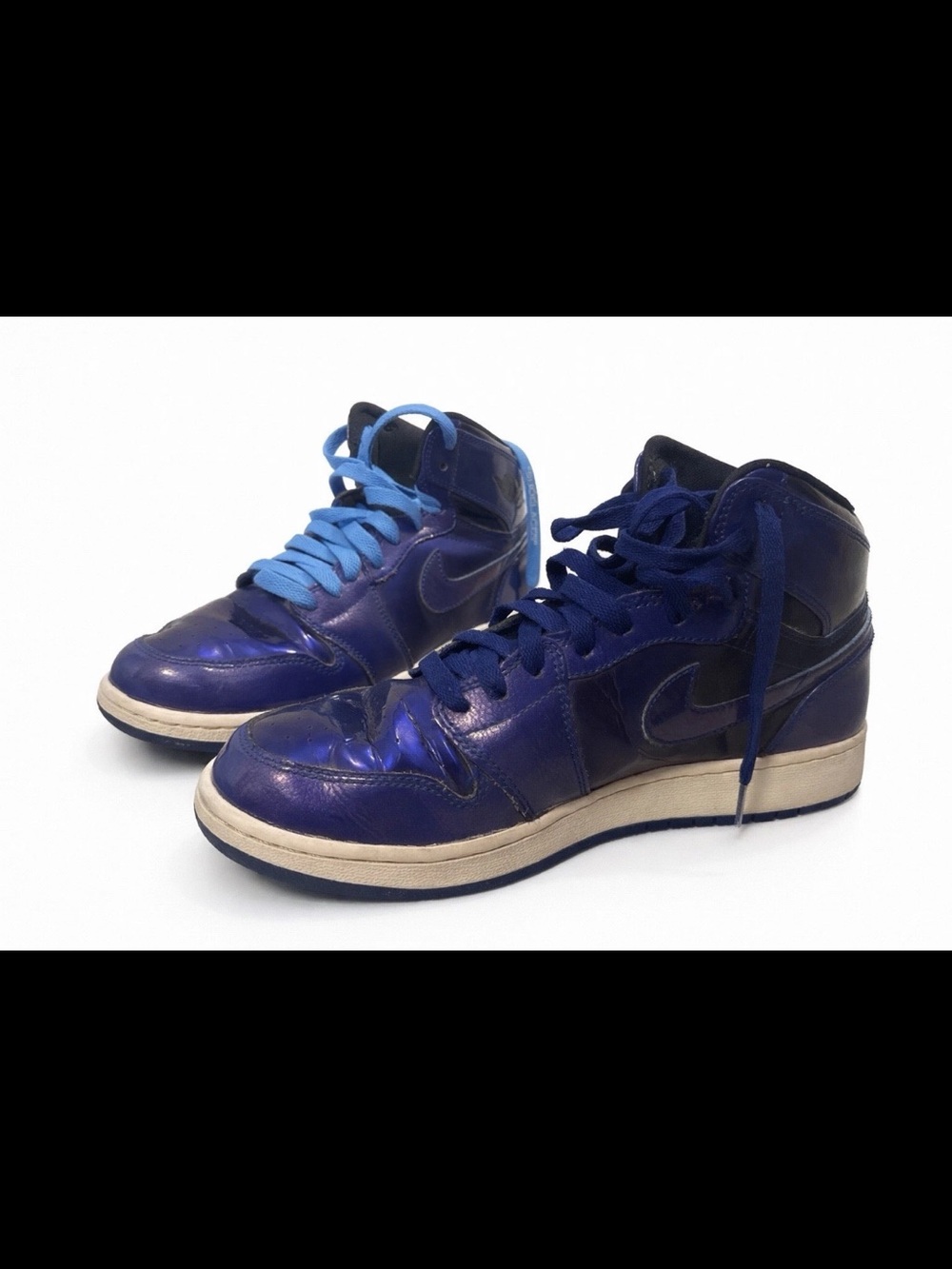 Air Jordan 1 Retro High Deep Royal Patent Leather Youth 6.5Y